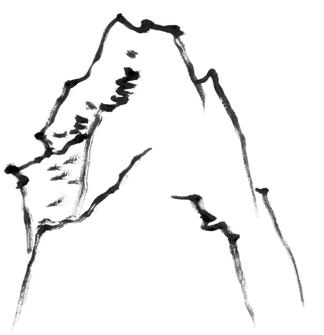 山简单画法素描,山简单又好看的画