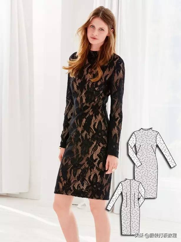 时装设计图手绘教程,服装制版图案大全