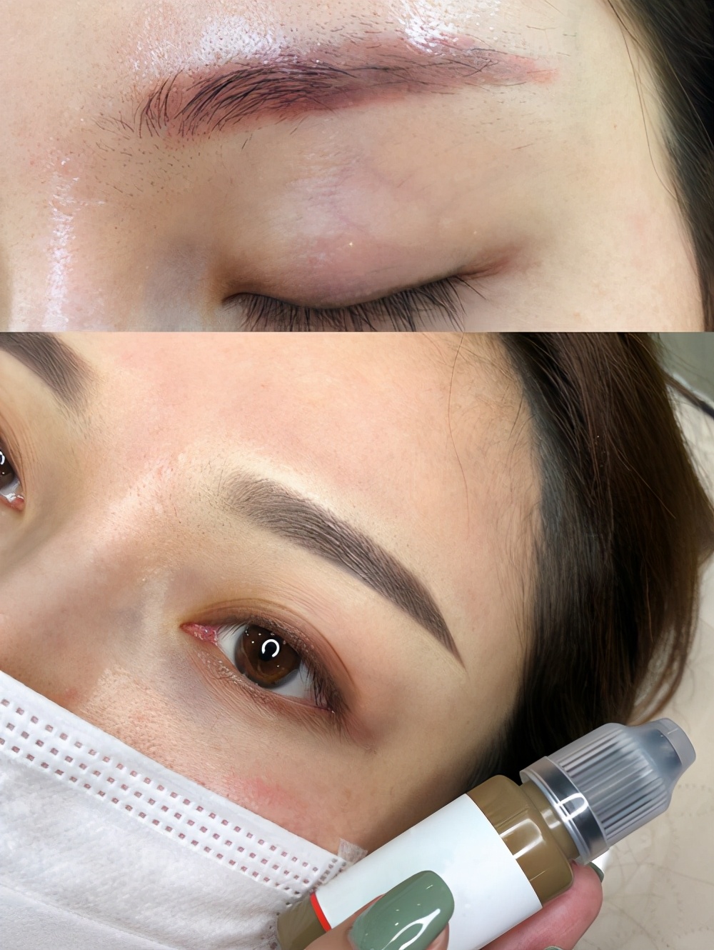 纹眉后红眉能掉了吗,纹眉红眉转色后3个月了还是红