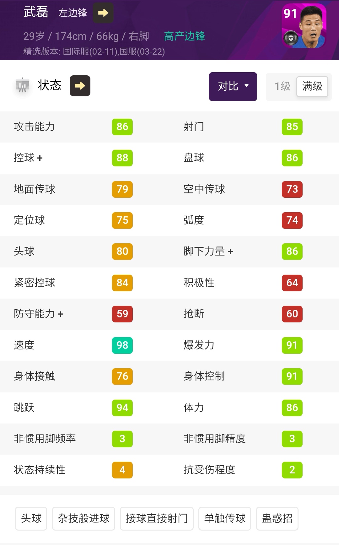 实况足球精选武磊,实况足球2024精选武磊