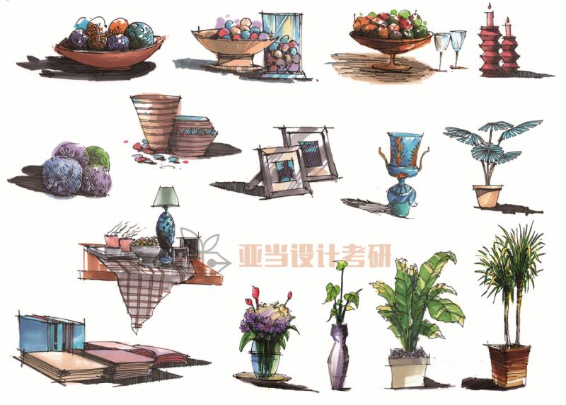 室内手绘单体沙发,沙发椅子手绘画法