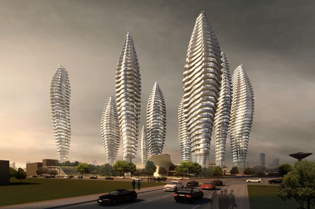 异形建筑效果图,异形建筑平面