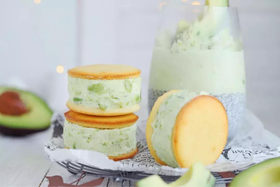 牛油果爆浆芝士三明治,牛油果三明治冰淇淋