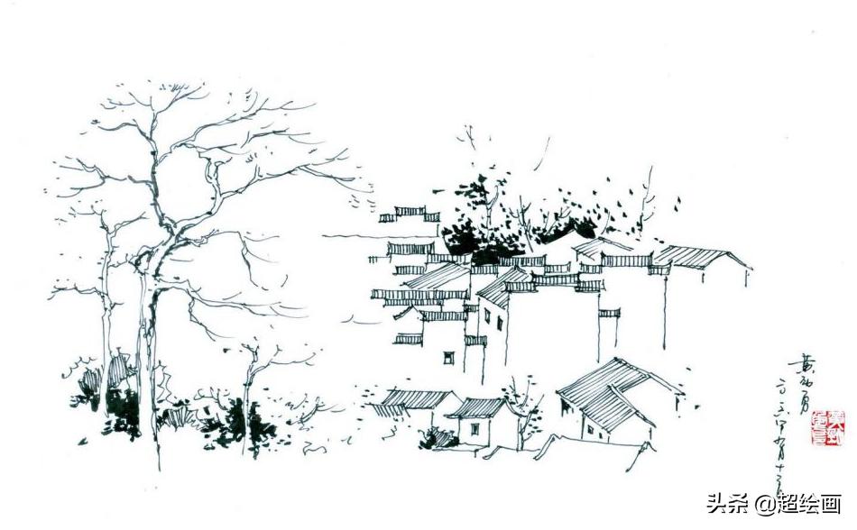 十大顶级钢笔画速写,钢笔速写100幅图片