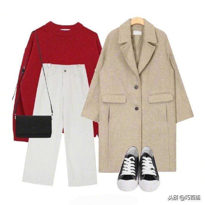 本命年红色毛衣怎么搭配外穿外套,红色毛衣本命年