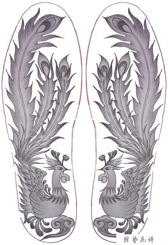 刺绣鞋垫花样各种图案,鞋垫美术花样图案大全