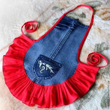 不穿的旧牛仔裤可以做些什么,怎样用旧牛仔裤做全身围裙