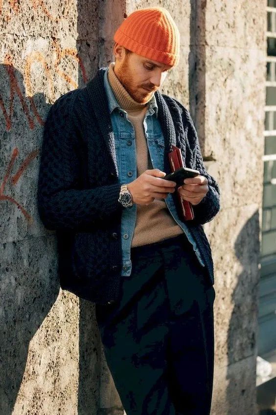 牛仔夹克冬季还能这样穿,牛仔夹克冬季怎么穿男