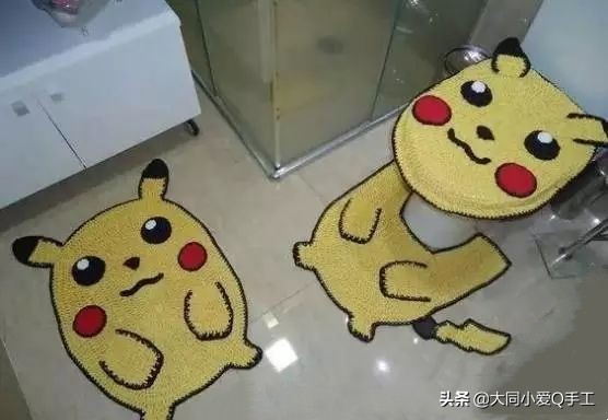 钩针马桶垫图片大全,钩针编织卫生间地垫