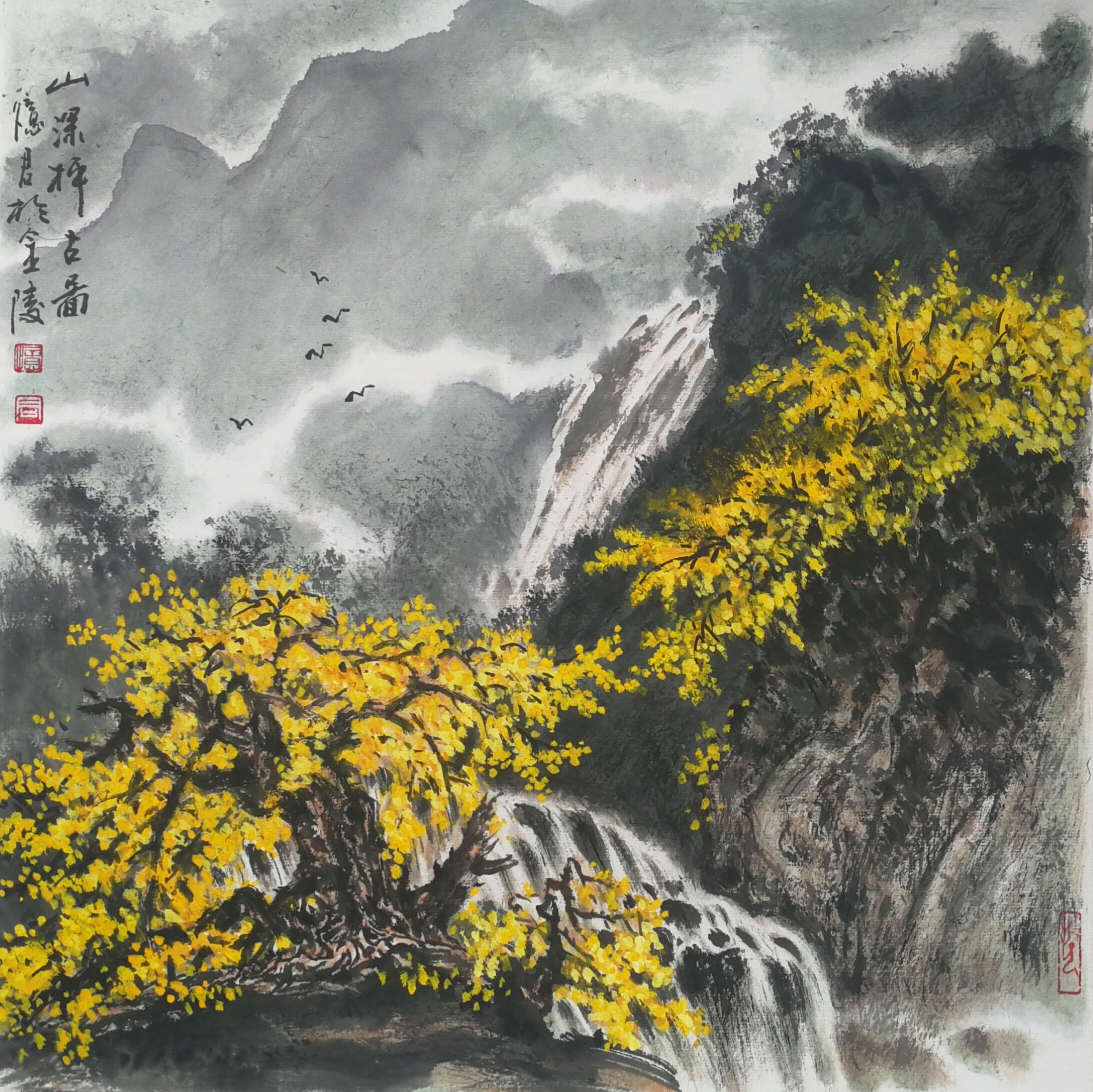 忆君银杏作品欣赏,忆君银杏画