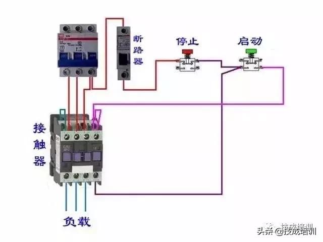 断路器电流互感器电表正确接线法,定时开关交流接触器和电表接线图