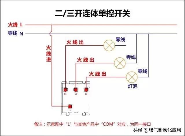 4个接线的点火开关接线视频,四开开关12个接线口怎么接线图解