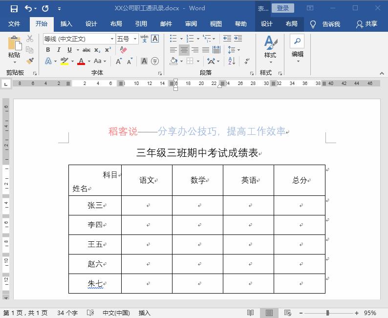 word里怎么制作复杂的表格,word新手必备之如何制作表格