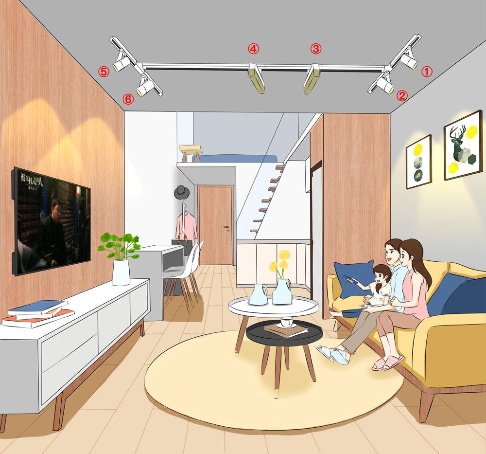 带分控器的灯构造,轨道灯分组控制