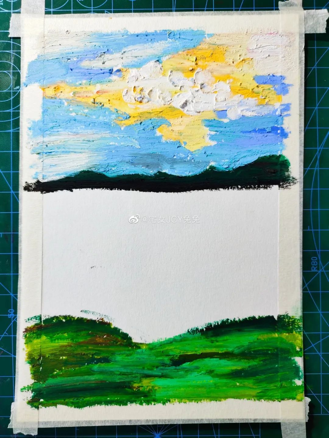 简单又好看的重彩油画棒作品,美到极致的风格绘画