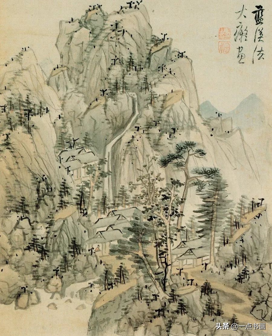 明画家蓝瑛溪山幽居图,明蓝瑛山水画全集
