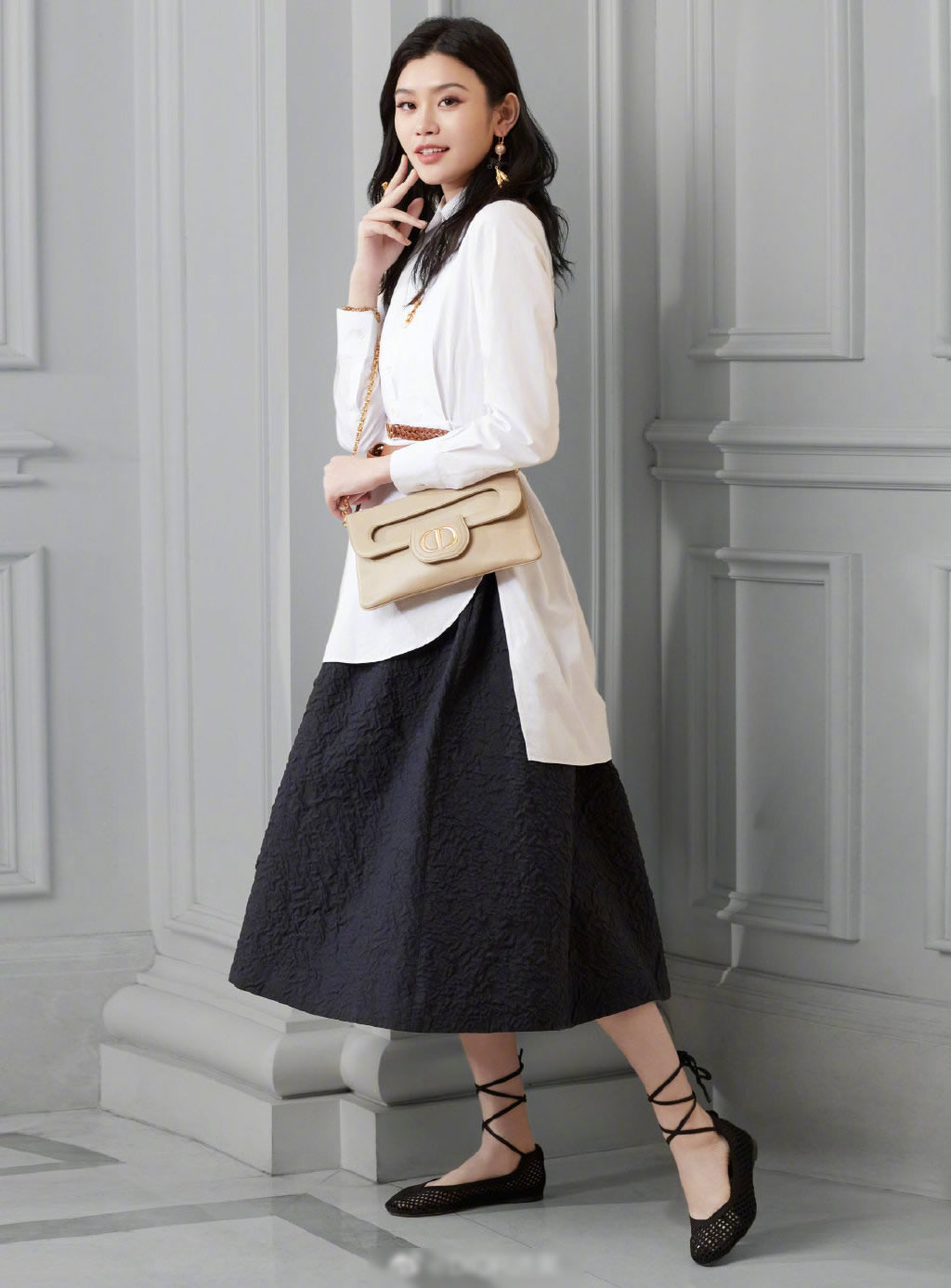 秋冬气质款连衣裙大衣,女士正装套装裙子