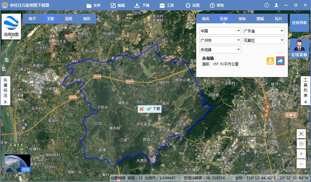 乡镇区域边界图,如何查看全国乡镇行政边界