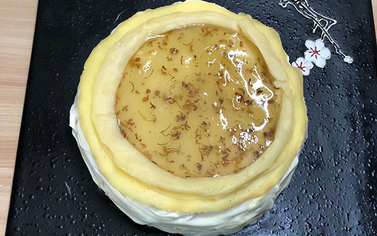 带桂花的甜品,桂花蛋糕甜品