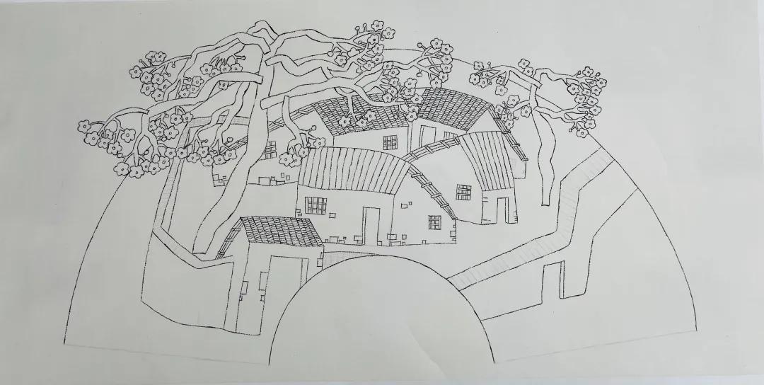 江南山水画白描,江南山水画工笔白描