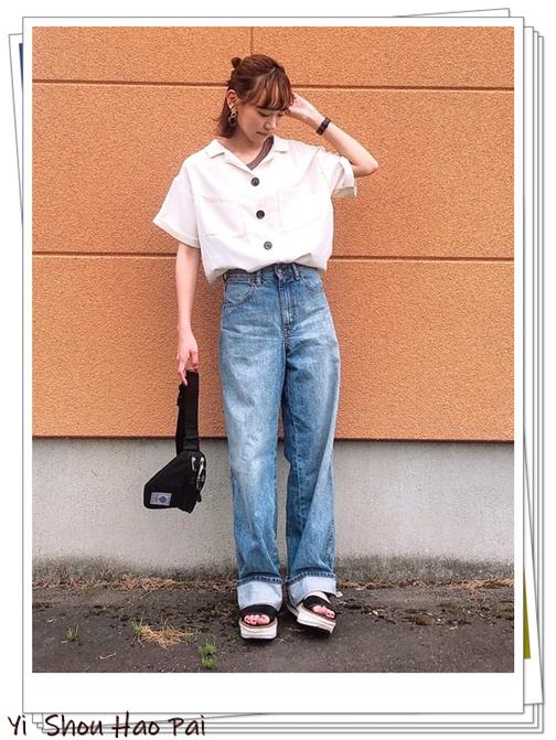 优衣库穿搭夏季女生阔腿裤,优衣库窄版阔腿纯棉女裤