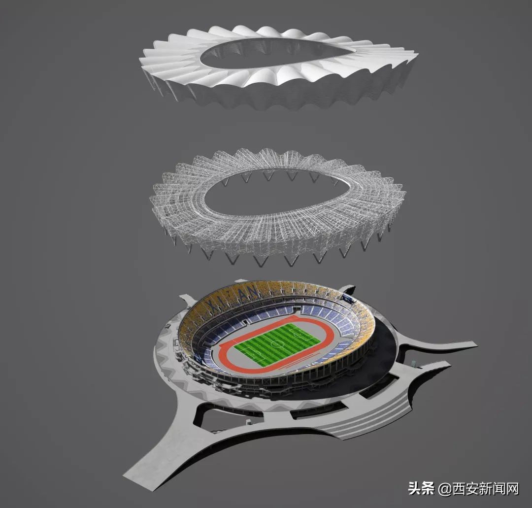 西安石榴花奥体中心,西安奥体中心长安花绽放