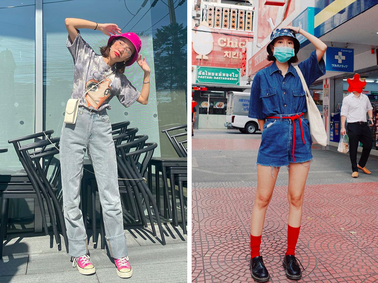 夏天防晒帽子搭配,夏季防晒洋气帽子绿色