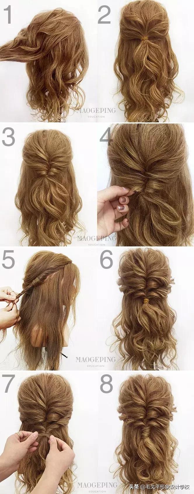 手把手教羊毛卷怎么扎,最好看的两种扎发