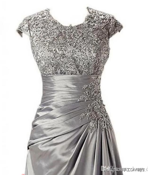 春天的手工白色蕾丝连衣裙,布艺蕾丝连衣裙