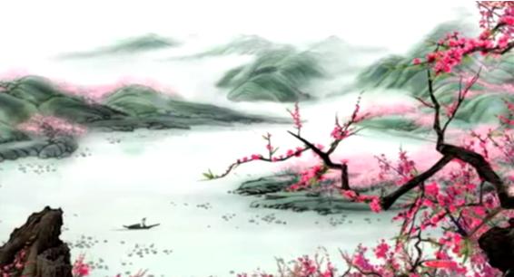 桃花源记国画图片图文,桃花源记水墨画欣赏