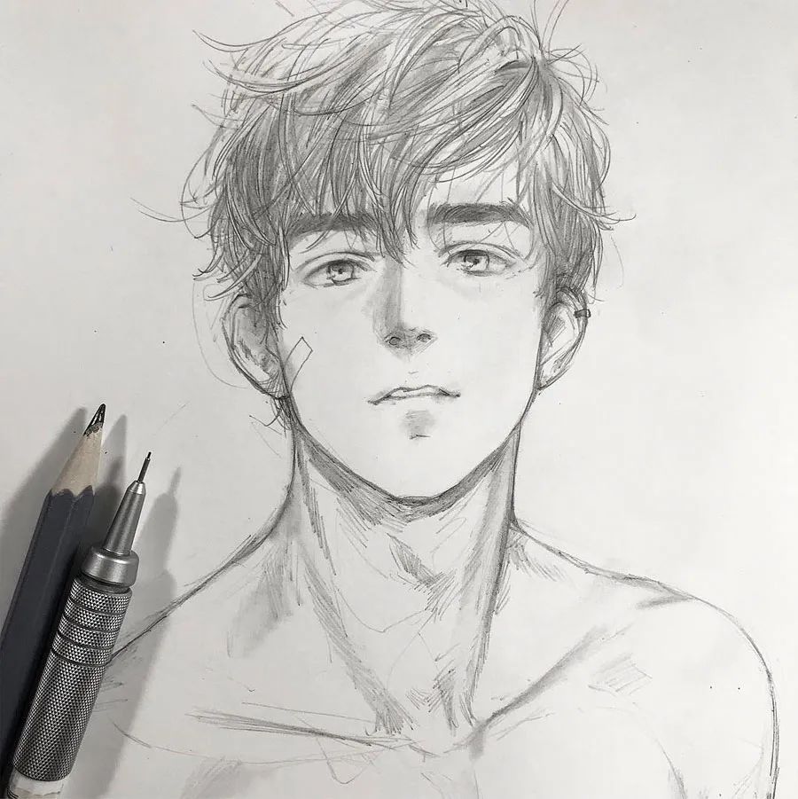 绘画手绘动漫铅笔画,绘画灵感儿童