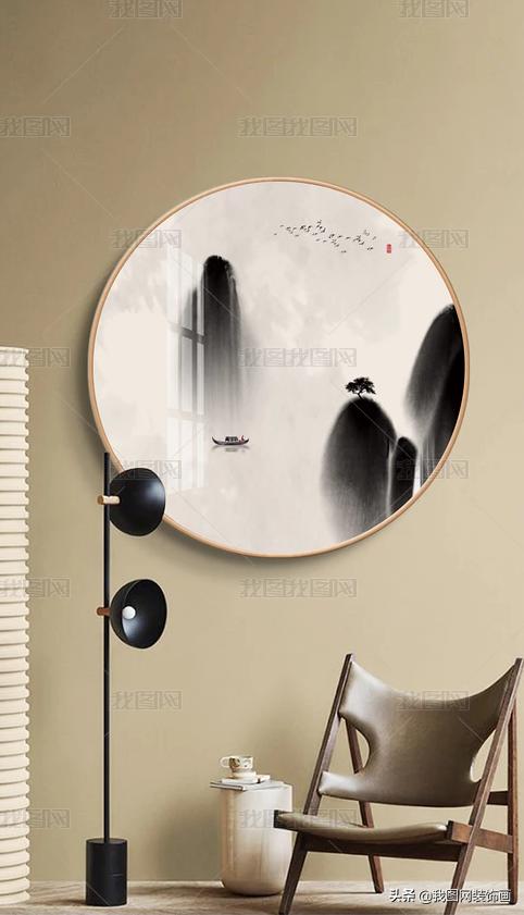 山水抽象装饰画,山水装饰画只有中式风格吗