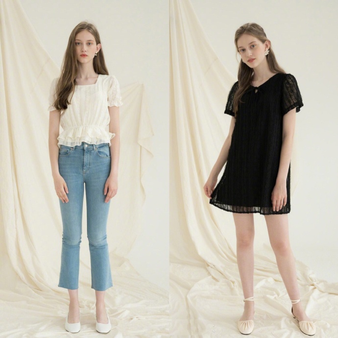 荷叶边连衣裙卖点,荷叶边波点连衣裙显老气吗