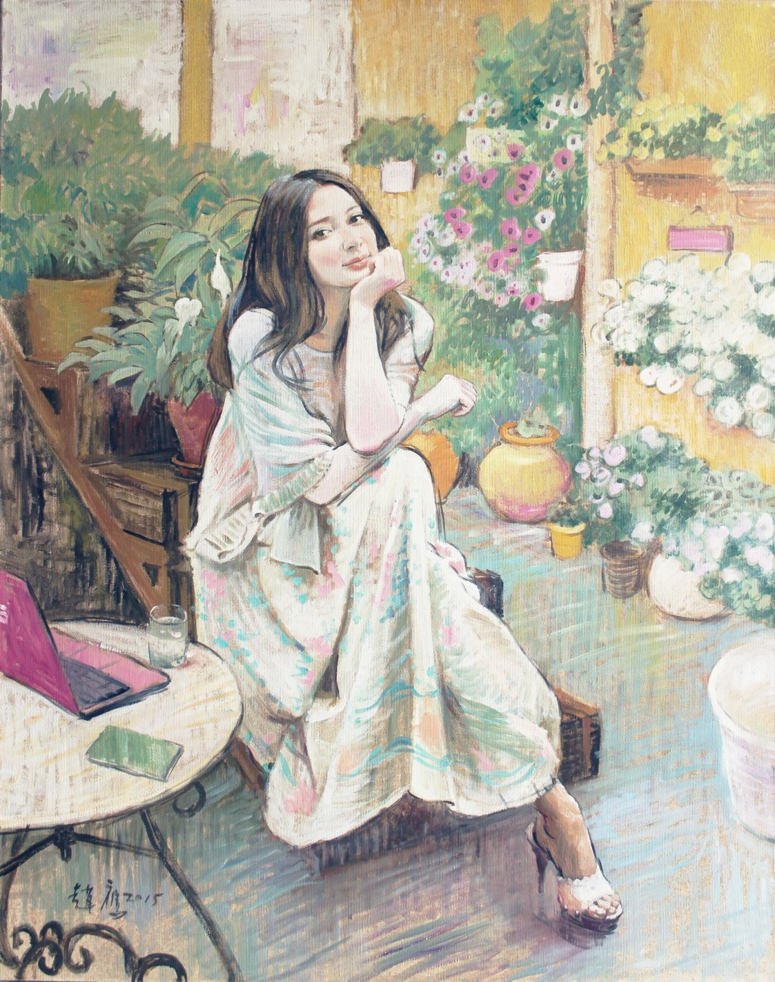 柠檬汁氤在水中　角落里美人如茵——画家赵鹰的写意油画