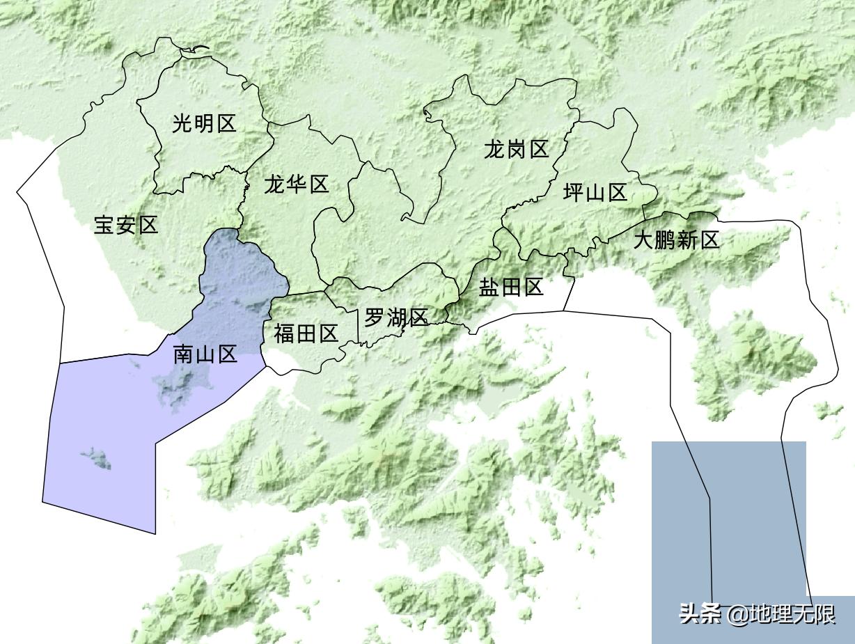 深圳市南山区地标地图,深圳市南山区地图现行版