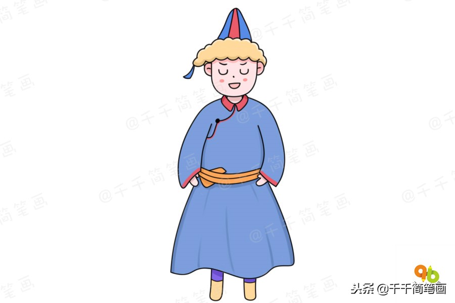 56个民族服装完整版简笔画教程,简笔画入门教学少数民族服饰人物