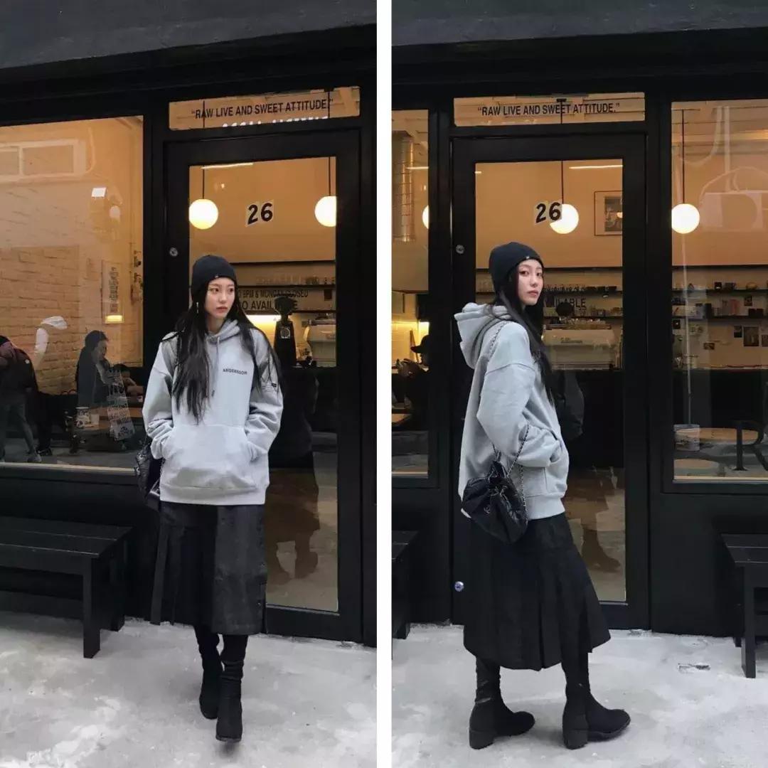 韩国小姐姐九分裤穿搭冬季,小姐姐的穿法你学会了吗