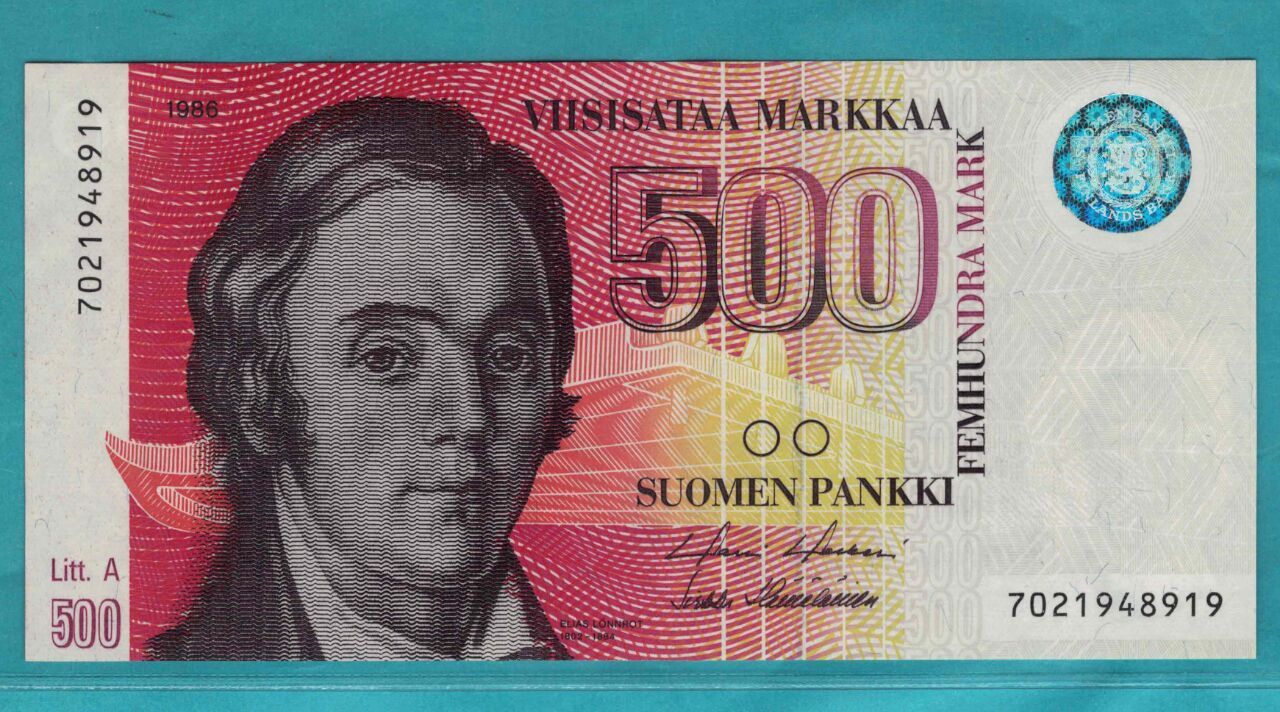 圣诞老人的故乡，芬兰500马克钞票上面缔造北欧民族史诗的大咖