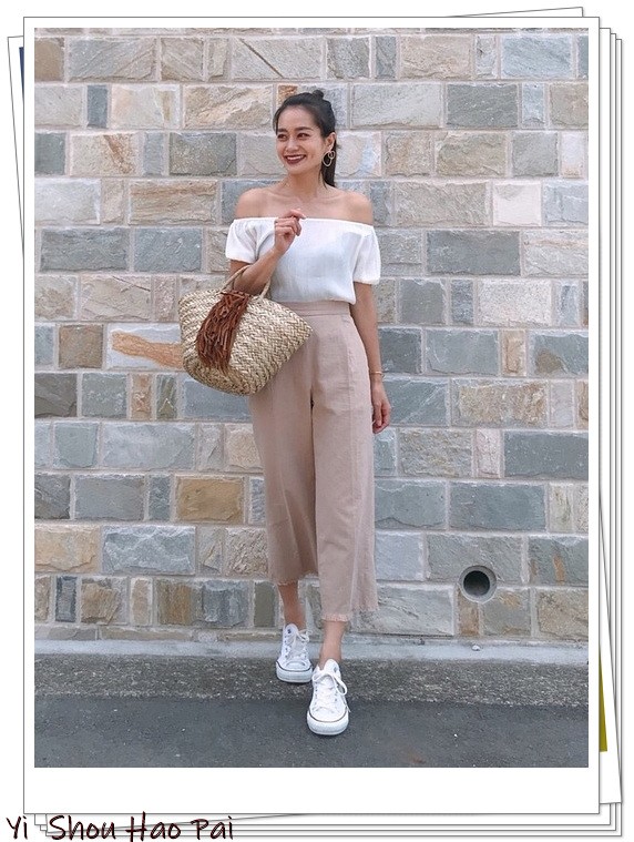 亚麻垂感裤搭配,杏色阔腿亚麻裤的搭配