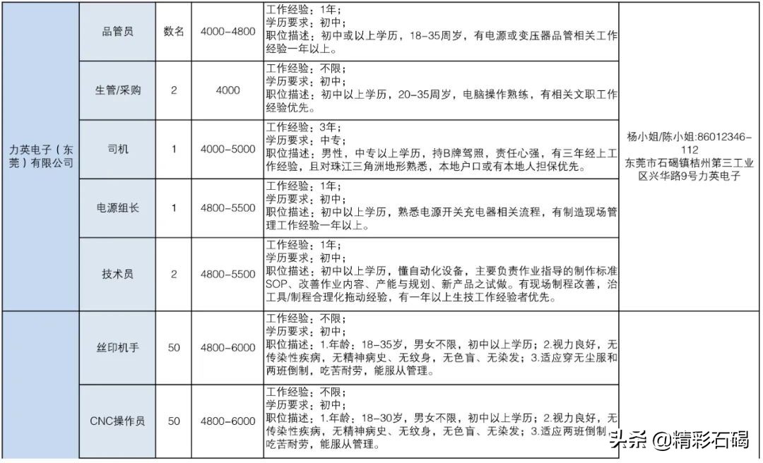 东莞石碣镇招聘编外人员15名,2020石碣政府招聘人员