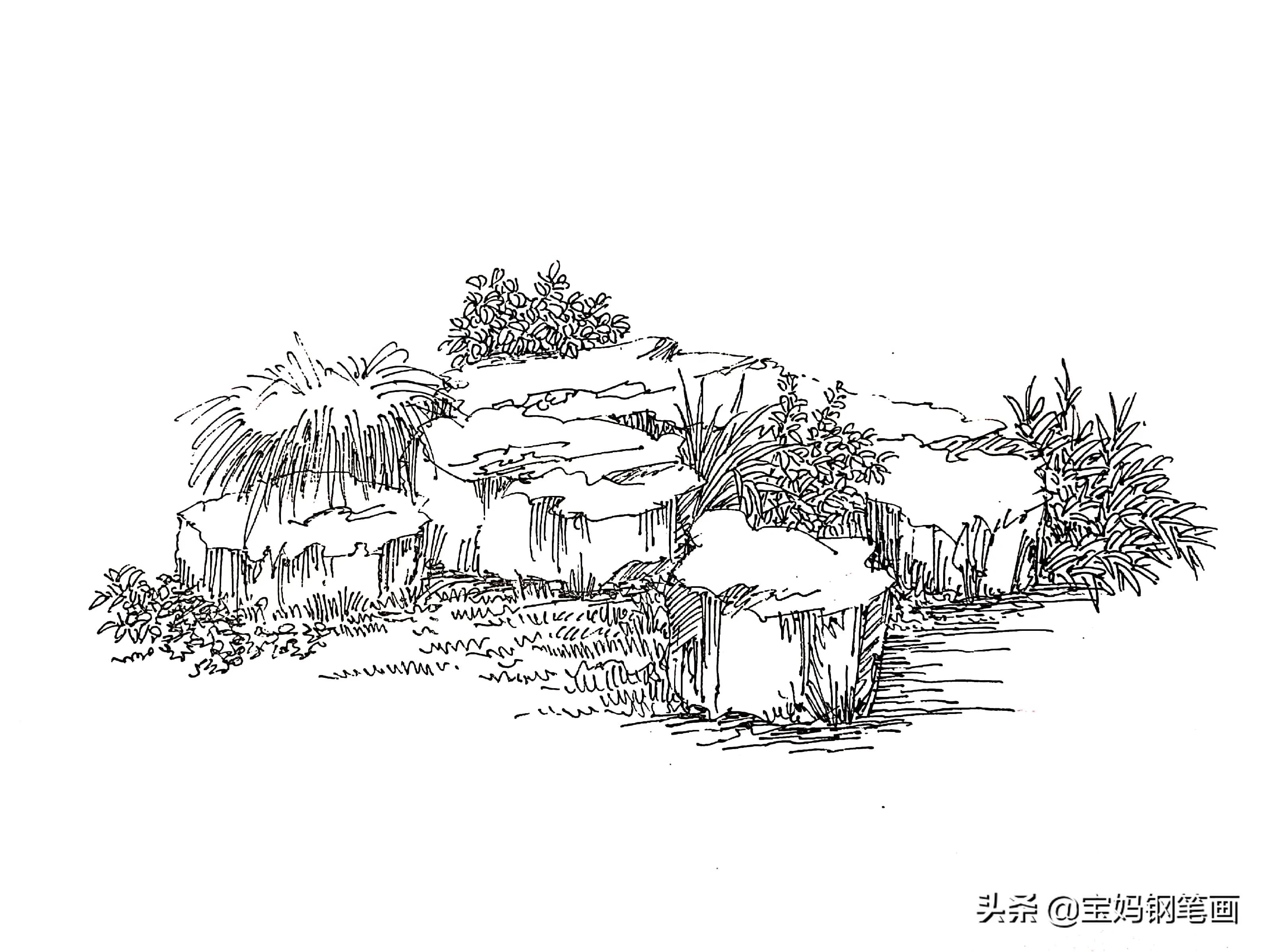 怎样在石头上画出简单好看的画,如何画出石头的质感