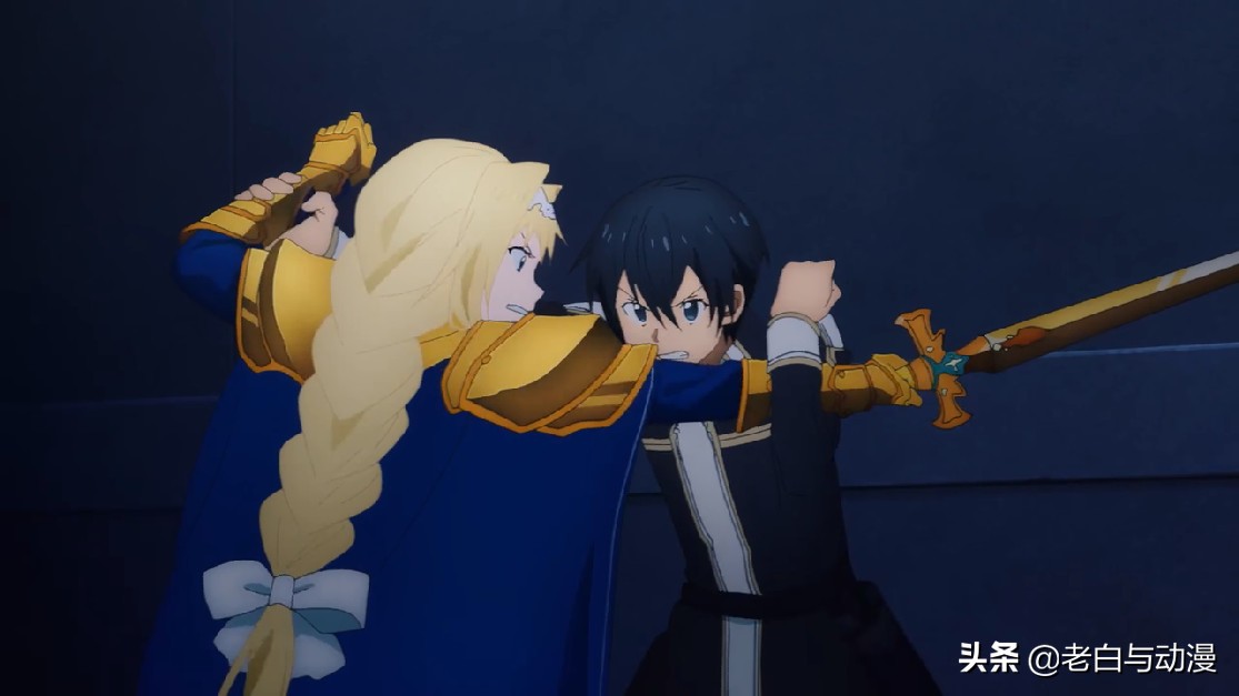 刀剑神域3第17集先行：桐人和爱丽丝一起爬塔，两人行为很亲密