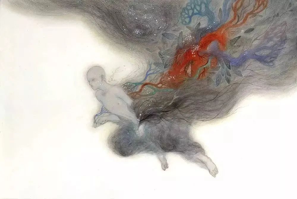 大鱼海棠唯美漫画插画设计,马克笔插画大鱼海棠