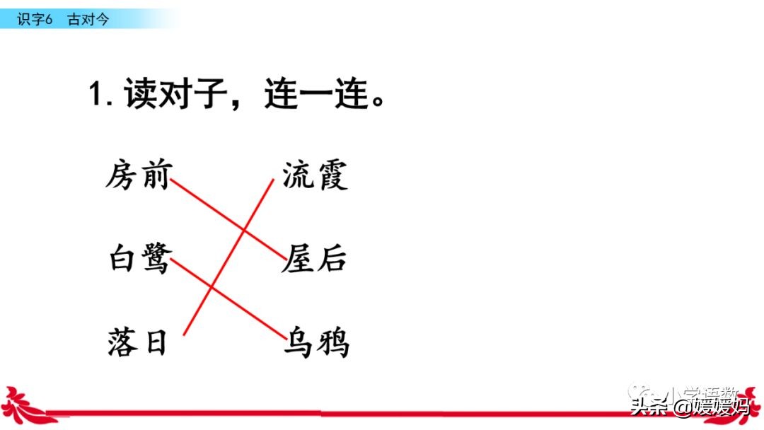 一年级下册识字6古对今预习,一年级语文下册识字6古对今生字