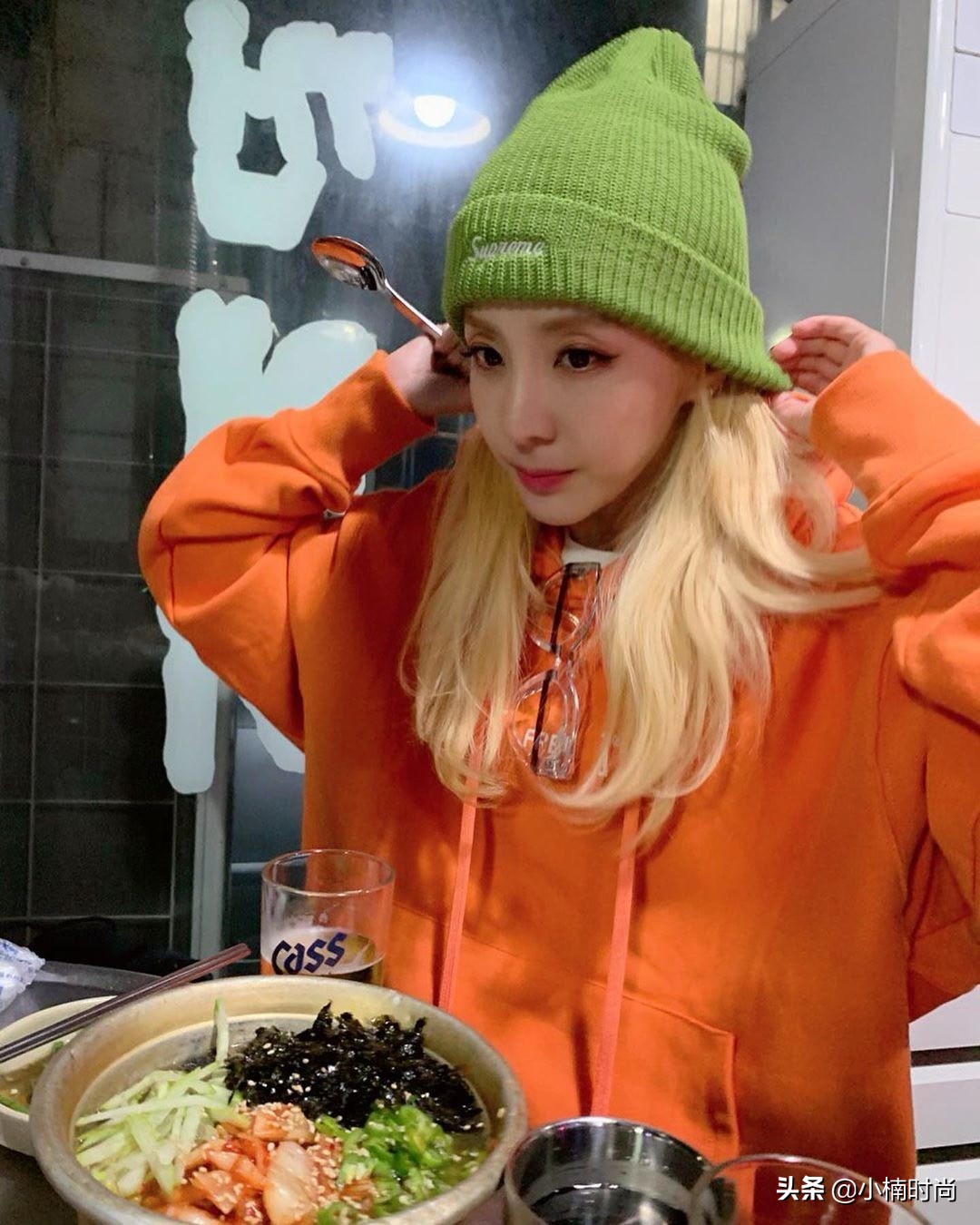 泫雅iu同款,韩星戴的帽子