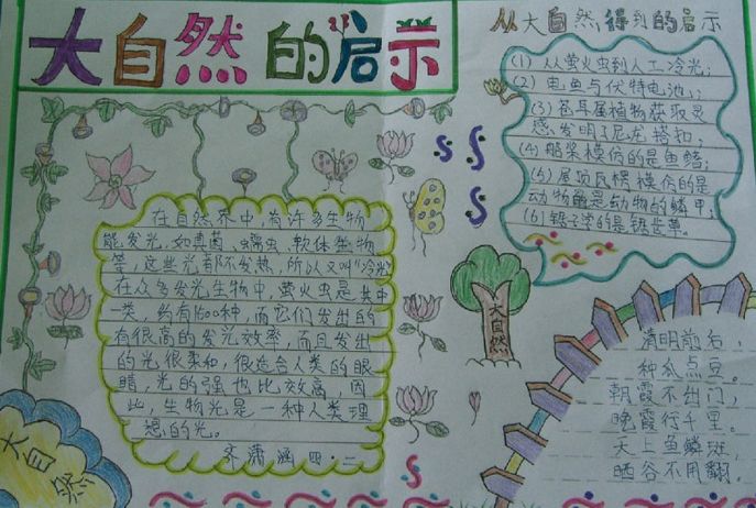 春天的作文配图手抄报,春天的景色描写手抄报