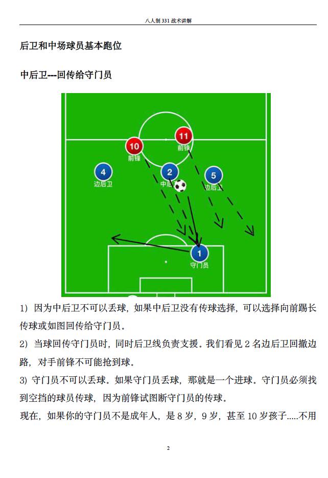 十一人制足球战术配合,八人制三人中场战术