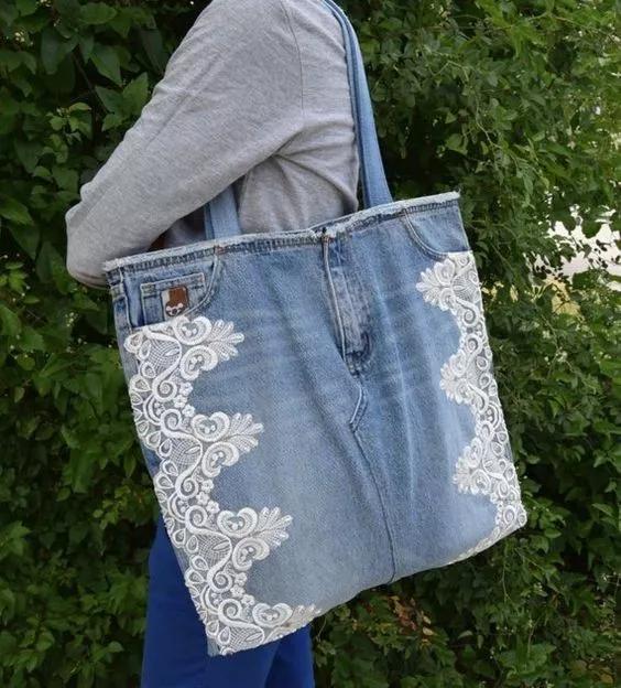 牛仔裤改包包做法大全简单,旧牛仔裤的超实用改造成品