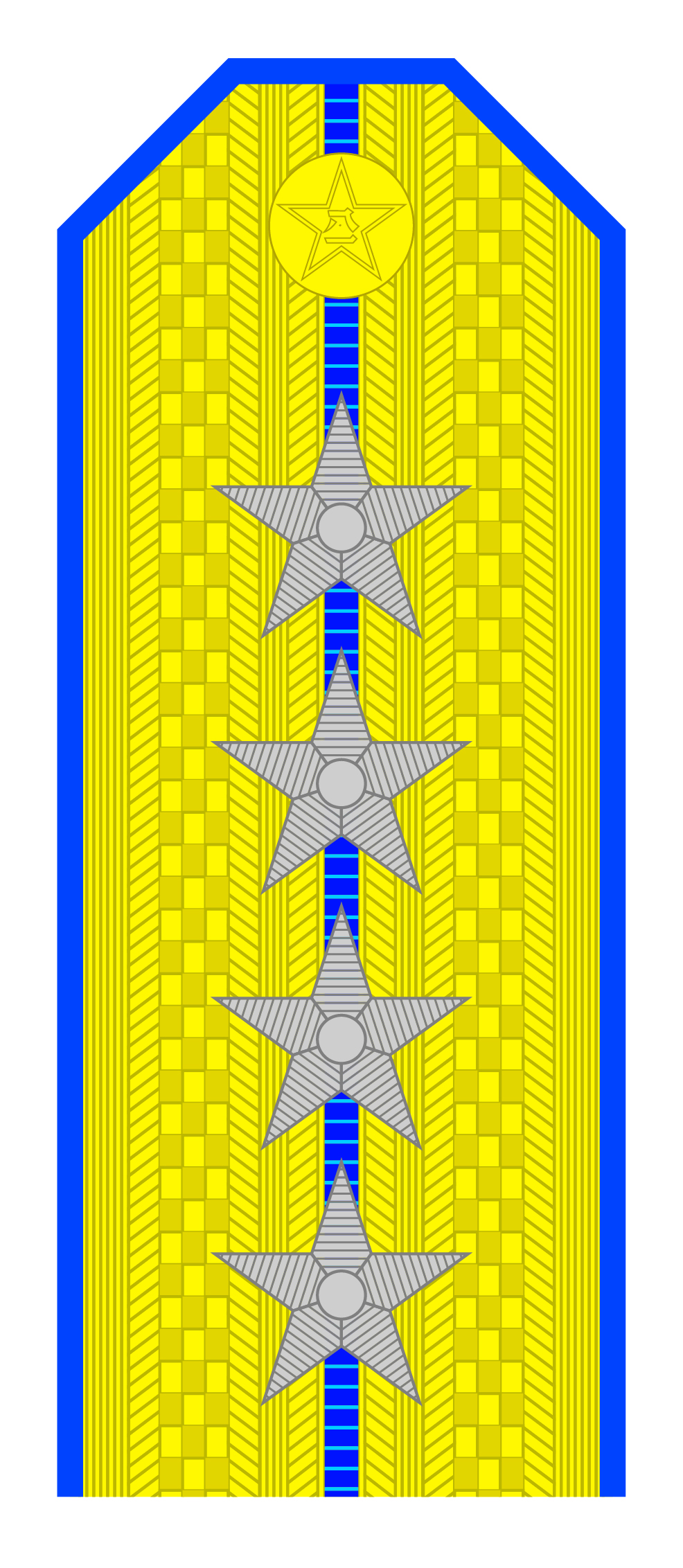 50年代解放军军衔肩章图解,55式上将军衔肩章