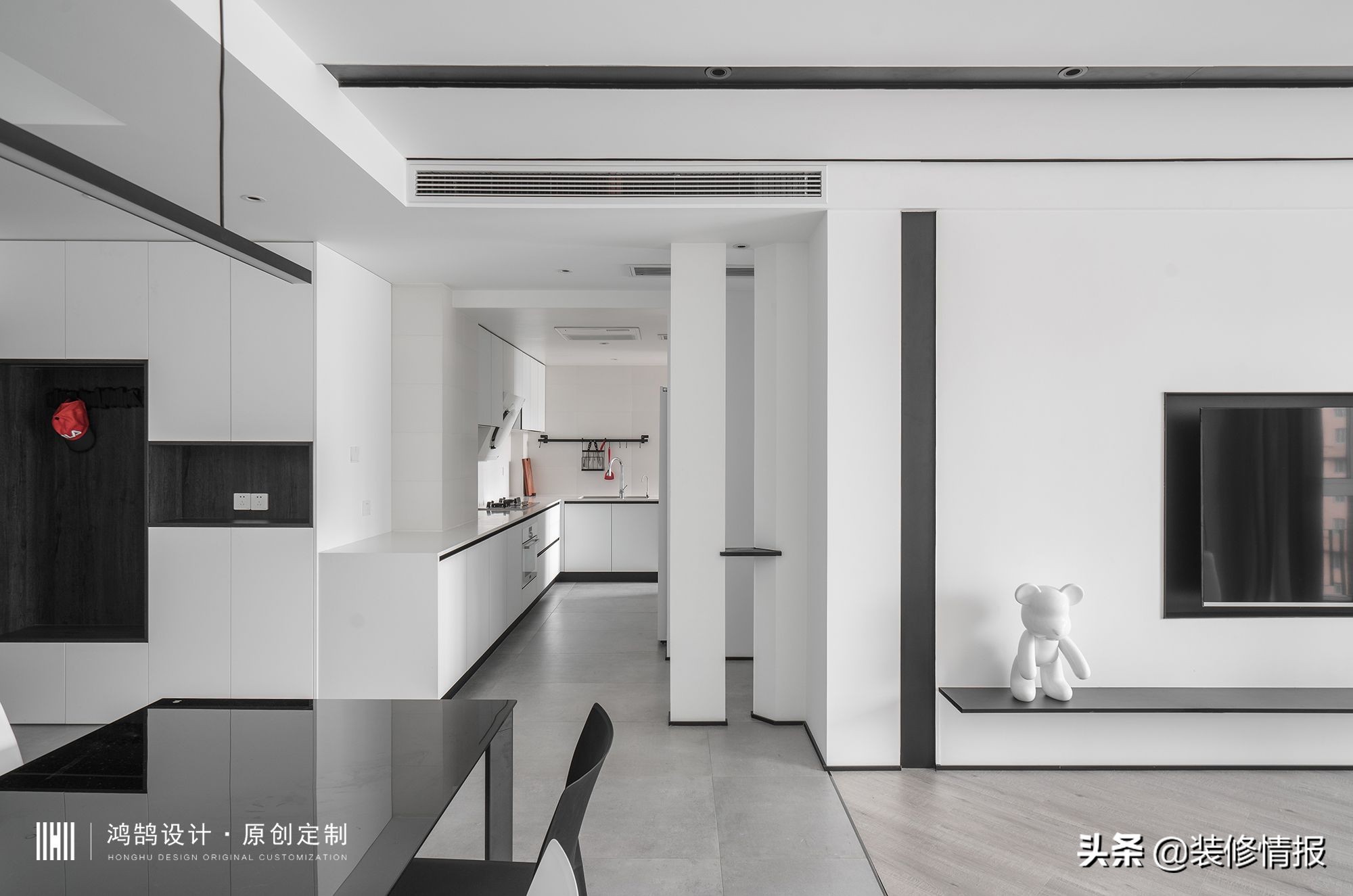 极简三代同堂效果图,极简风一家三口